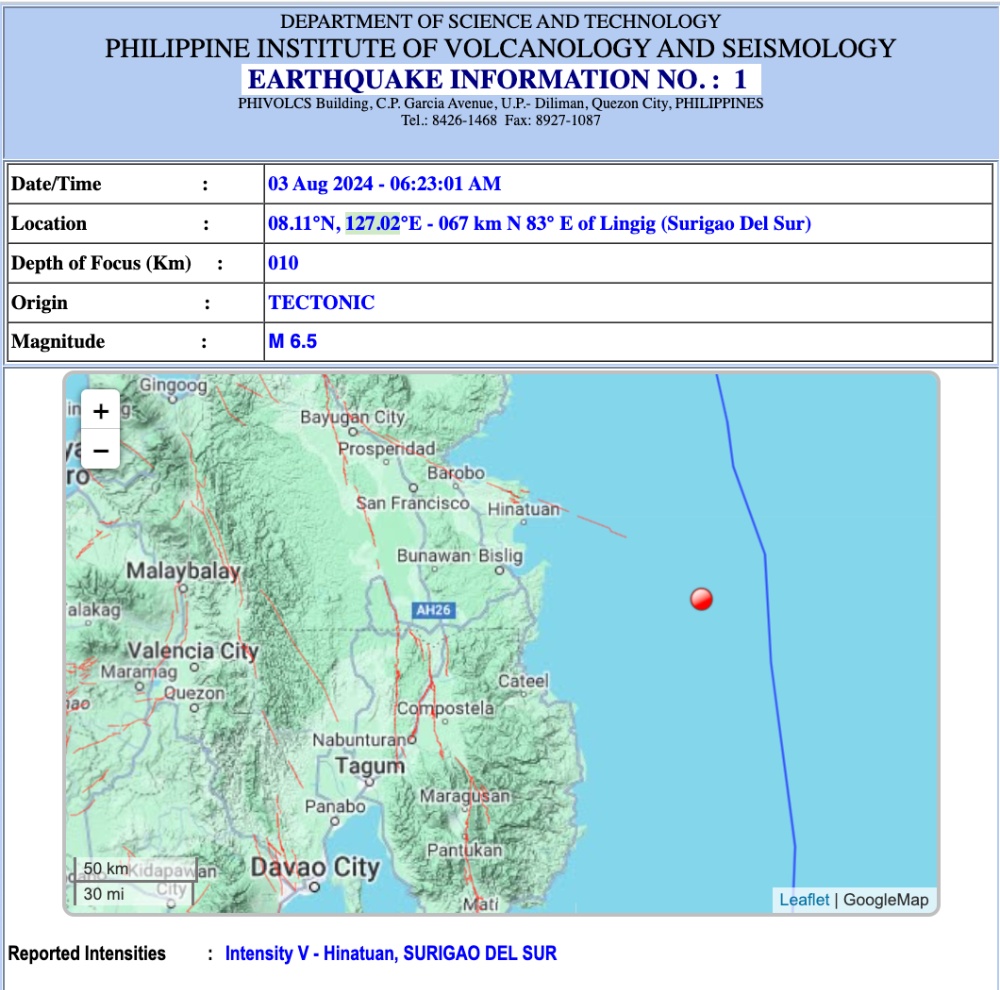 菲律宾南部外海发生6.5级强震