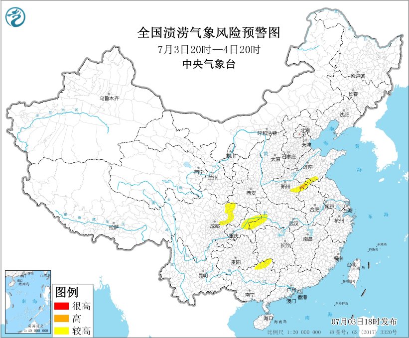 中央气象台：安徽北部、河南东部等地部分地区发生渍涝风险高