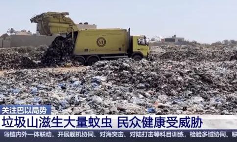 加沙流离失所者营地被垃圾山包围