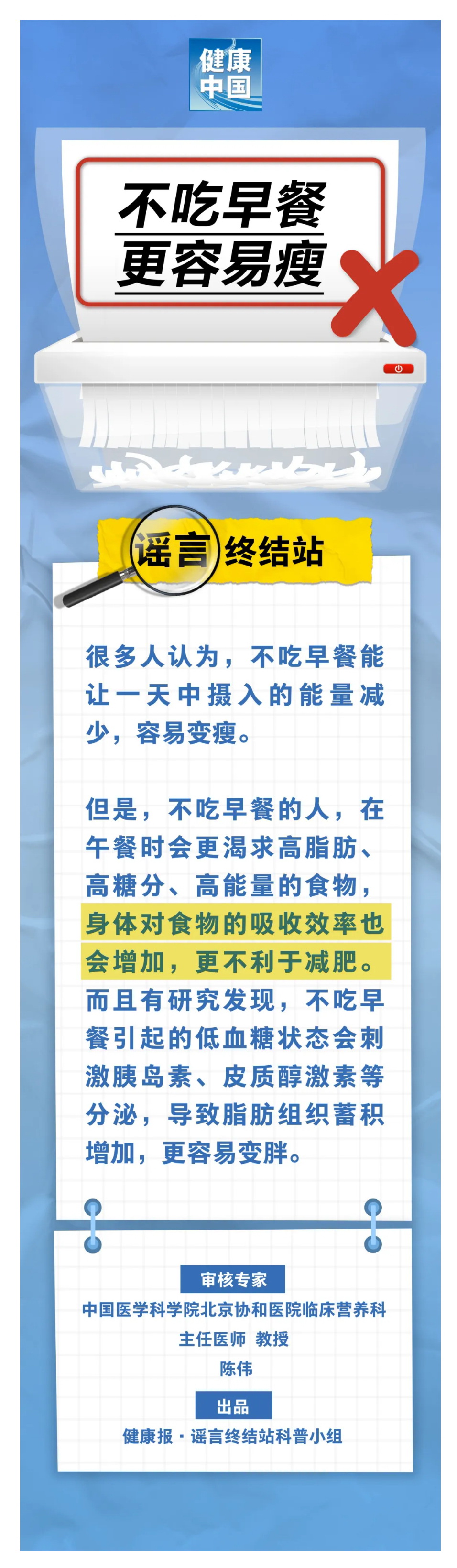 不吃早餐更容易瘦……是真是假？｜谣言终结站