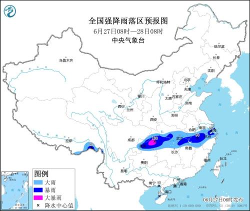 长江中下游地区有持续性强降雨